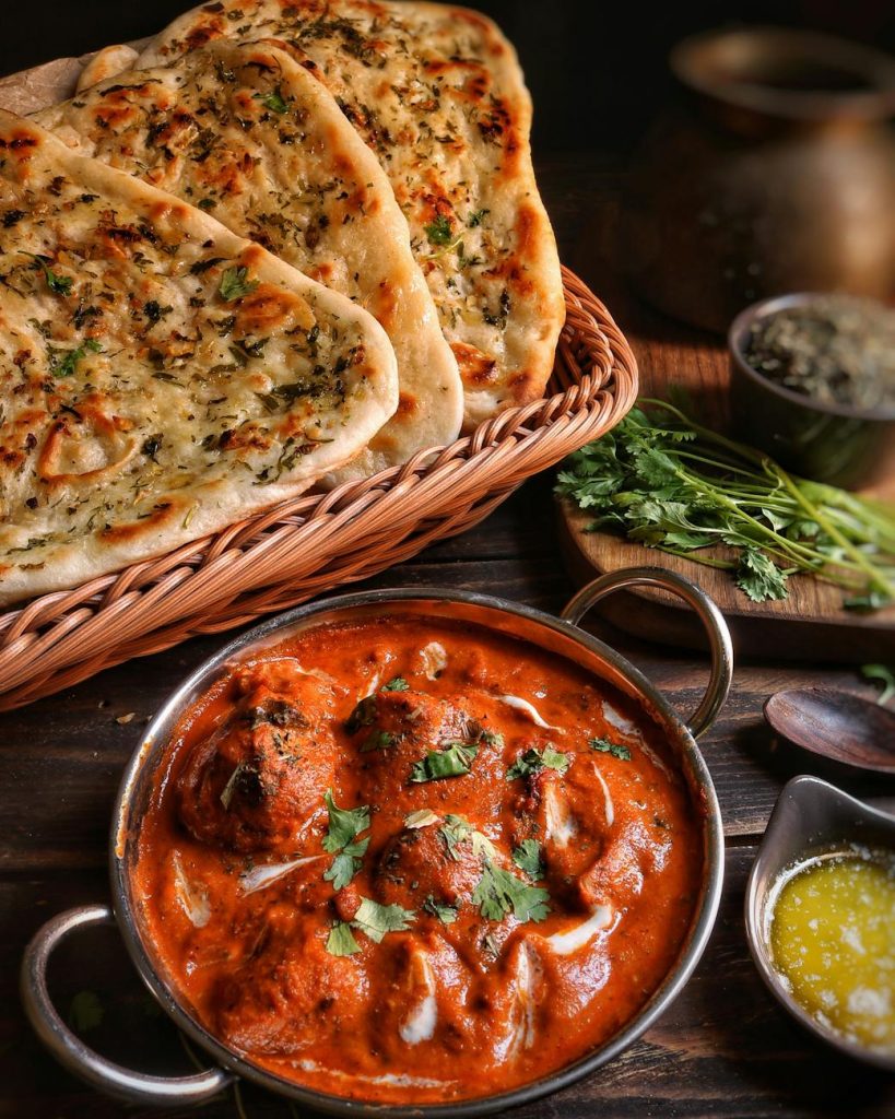 cooked food on wooden table